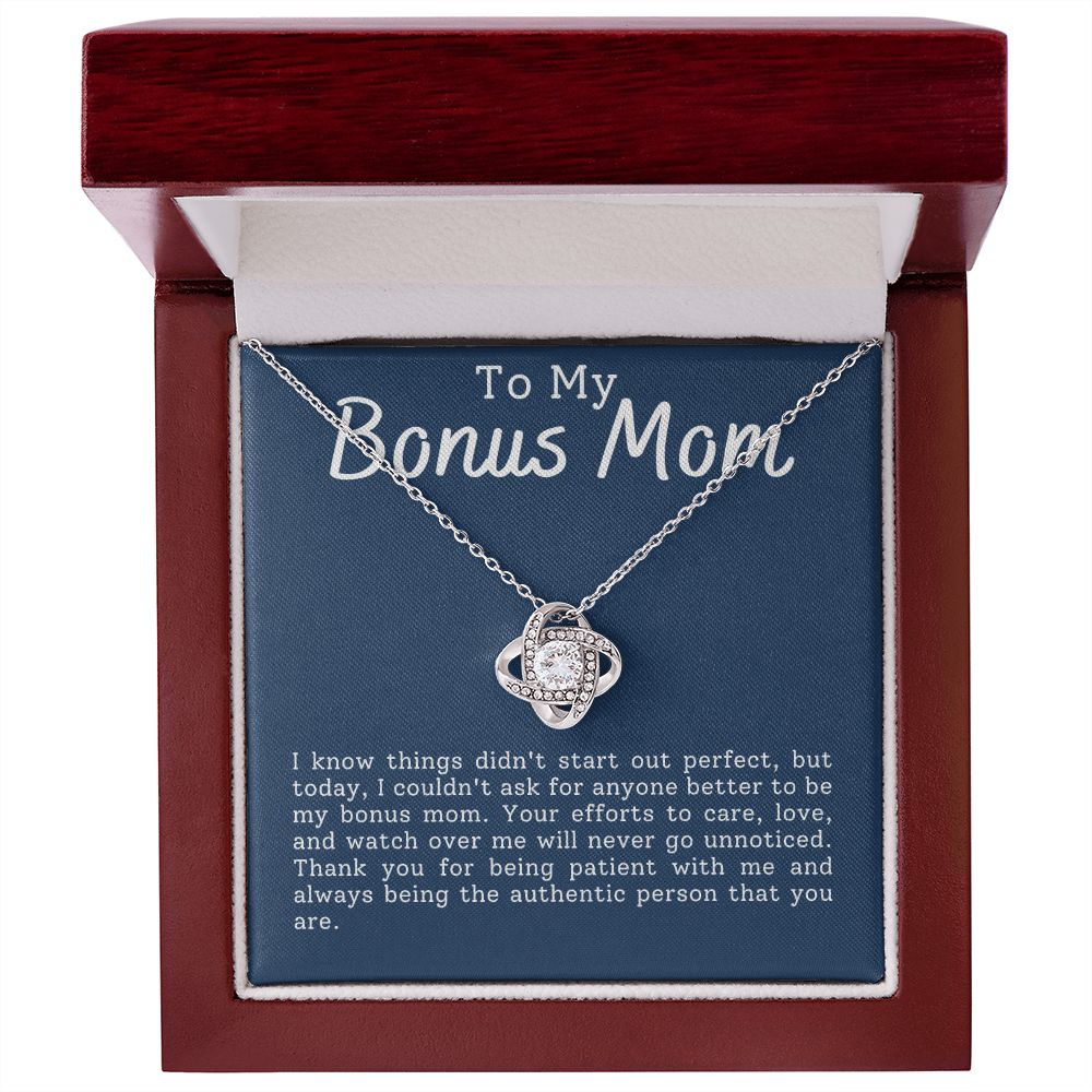CARDWELRYJewelryTo My Bonus Mom, thank You for Being Patient Love Knot CardWelry Gift