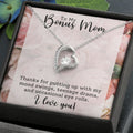 CARDWELRYJewelryTo My Bonus Mom, Thanks for... I Love You. Forever Love Necklace