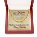 CardWelry To My Boyfriend Valentine Gift from Girlfriend, Romantic Valentine Card with Necklace for Him Jewelry