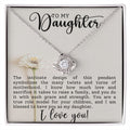 CARDWELRYJewelryTo My Daighter, I Am Blessed To Have You Love Knot CardWelry Gift