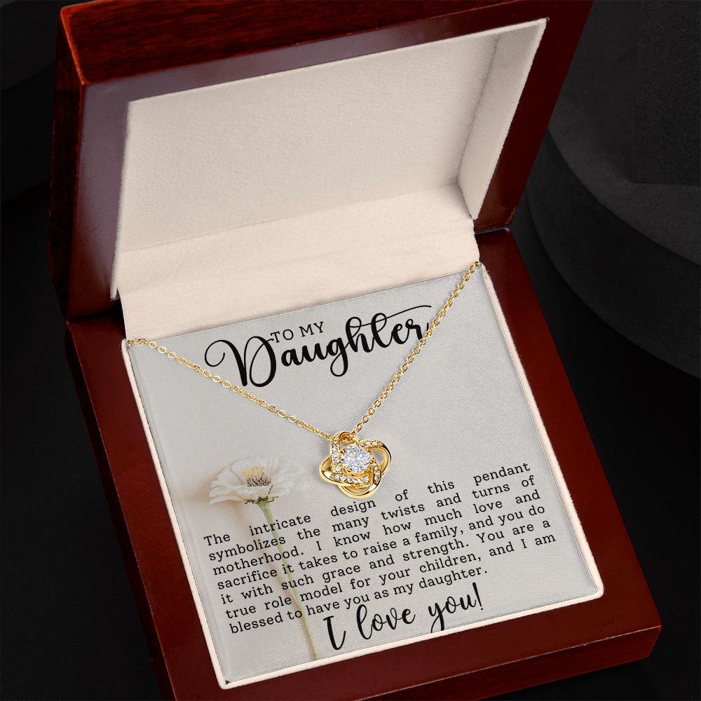 CARDWELRYJewelryTo My Daighter, I Am Blessed To Have You Love Knot CardWelry Gift
