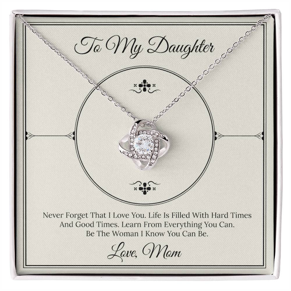 CARDWELRYJewelryTo My Daughter Nver Forget That I Love you Love Knot CardWelry Gift