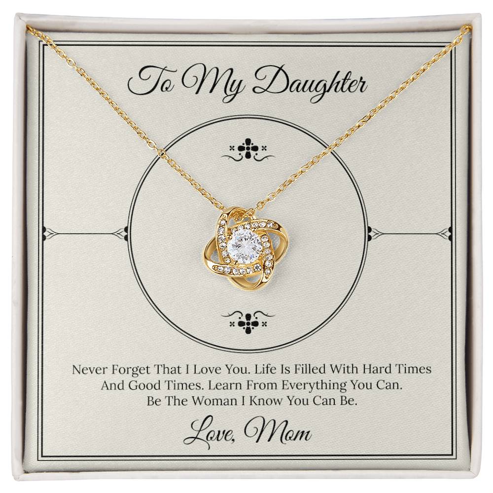 CARDWELRYJewelryTo My Daughter Nver Forget That I Love you Love Knot CardWelry Gift