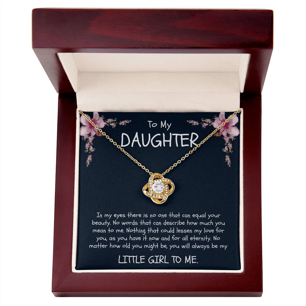 CARDWELRYJewelryTo My Daughter, You Will Always be my Little Girl Love Knot CardWelry Gift
