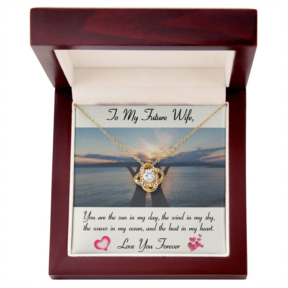 CARDWELRYJewelryTo My Future Wife, You are the sun in my day Love Knot CardWelry Gift