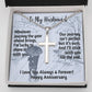 CardWelry To My Husband, Happy Anniversary Personalized Cross Necklace Jewelry