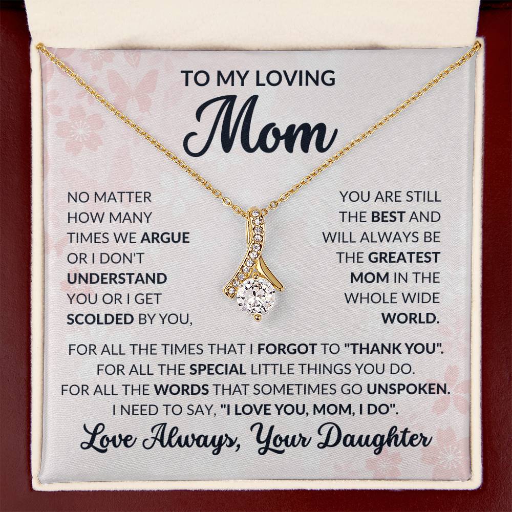 CARDWELRYJewelryTo My Loving Mom, For All The Time I Forgtot to Thank You Alluring Beauty CardWelry Gift