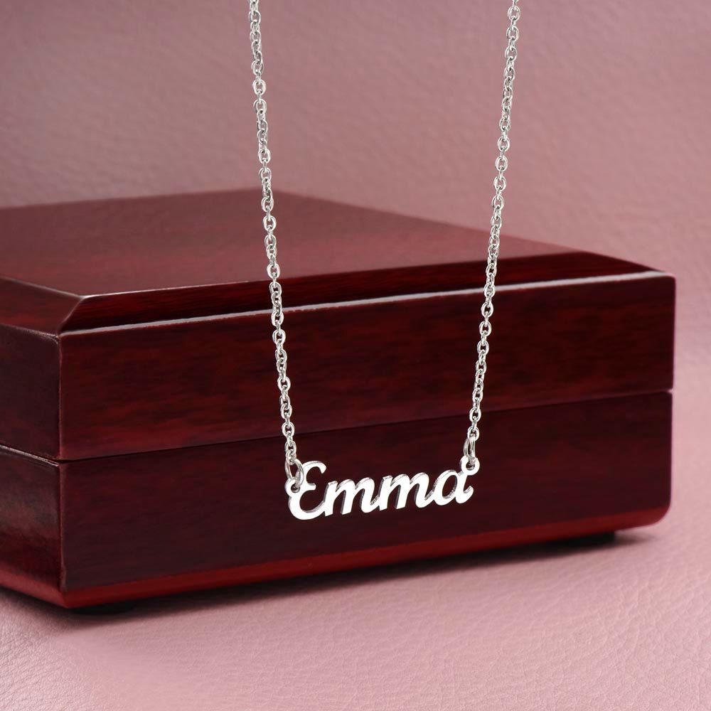 CardWelry To My Mom You Are The World Custom Name Necklace with Message Card Gift from Son Jewelry