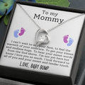 CARDWELRYJewelryTo My Mommy, I Can't Wait To See Yiur Face, White Gold Forever Love Necklace