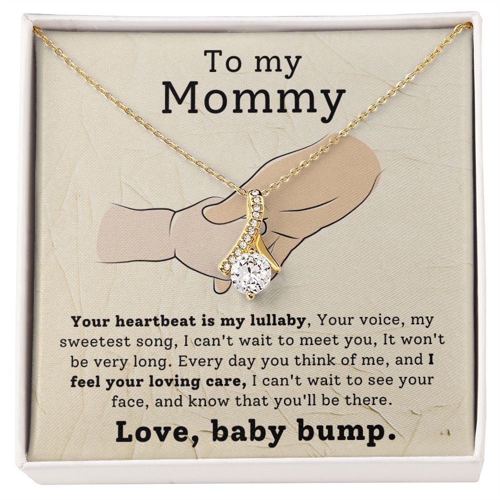 CARDWELRYJewelryTo My Mommy, Your Heartbeat Is My Lullaby Alluring Beauty CardWelry Gift