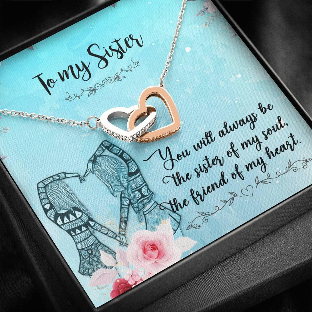 CardWelry To my Sister Necklace Gift Jewelry Standard Box