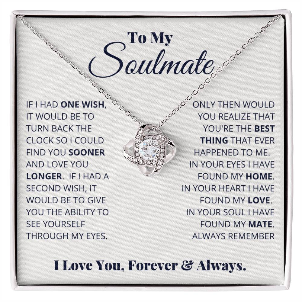 CARDWELRYJewelryTo My Soulmate, I Love You, Forever Always Love Knot CNecklace Gift
