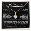 CardWelry To my Soulmate, Should I have three magical Wishes Alluring Beauty Necklace Gift for her Jewelry 18K Yellow Gold Finish Standard Box