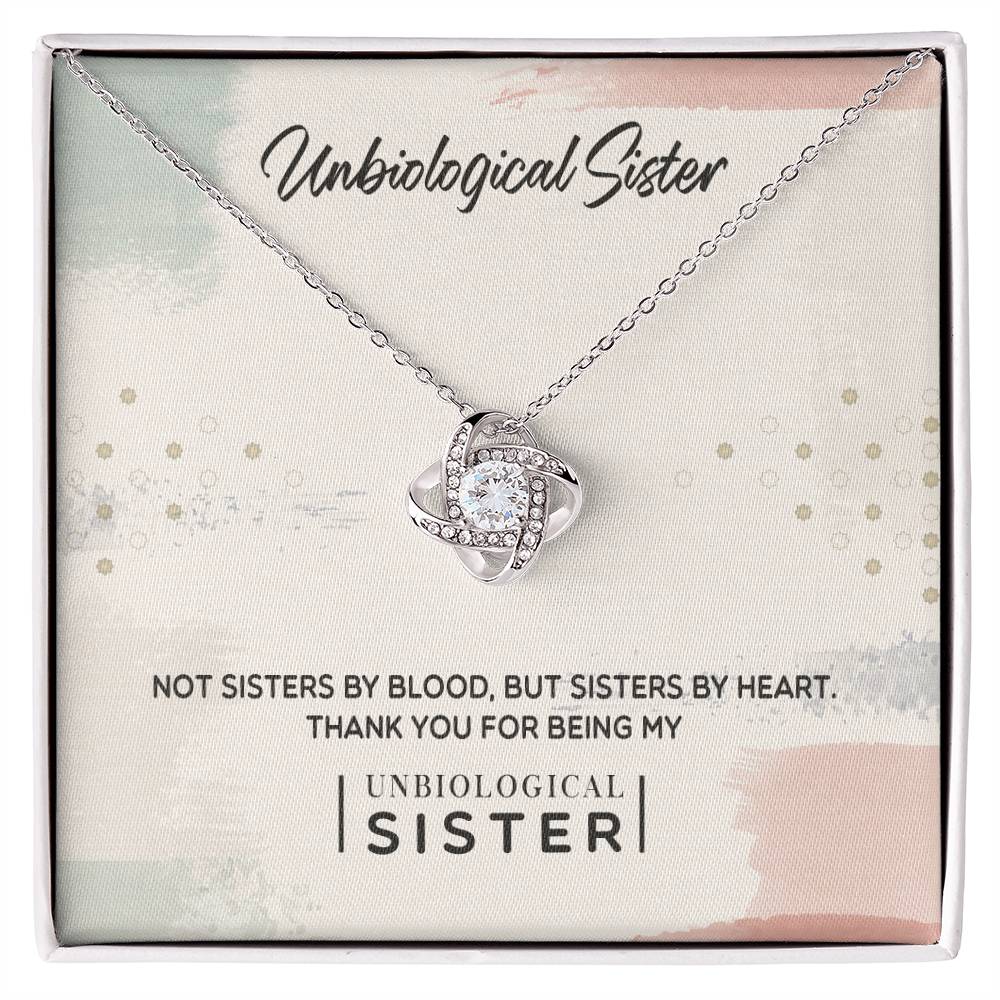 CARDWELRYJewelryTo My Unbiological Sister, Thank You Love Knot Necklace Gift