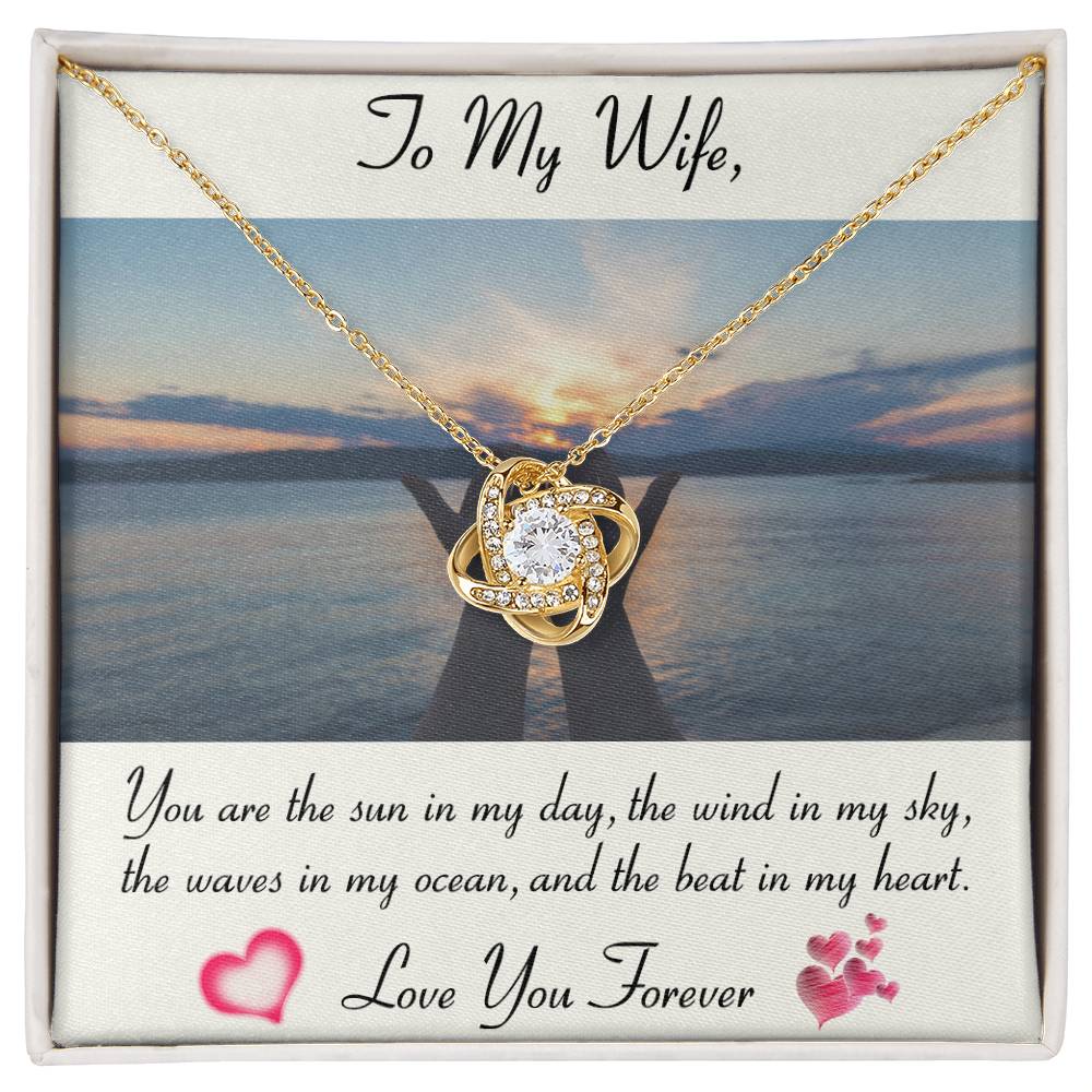 CARDWELRYJewelryTo My Wife, You are the sun in my day Love Knot CardWelry Gift