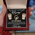 CARDWELRYJewelryTo The Most Caffeinated Mom, White Gold Forever Love CardWelry Necklace
