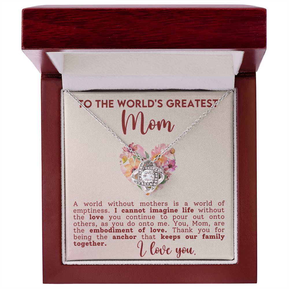 CARDWELRYJewelryTo The World's Greatest Mom Love Knot CardWelry Gift