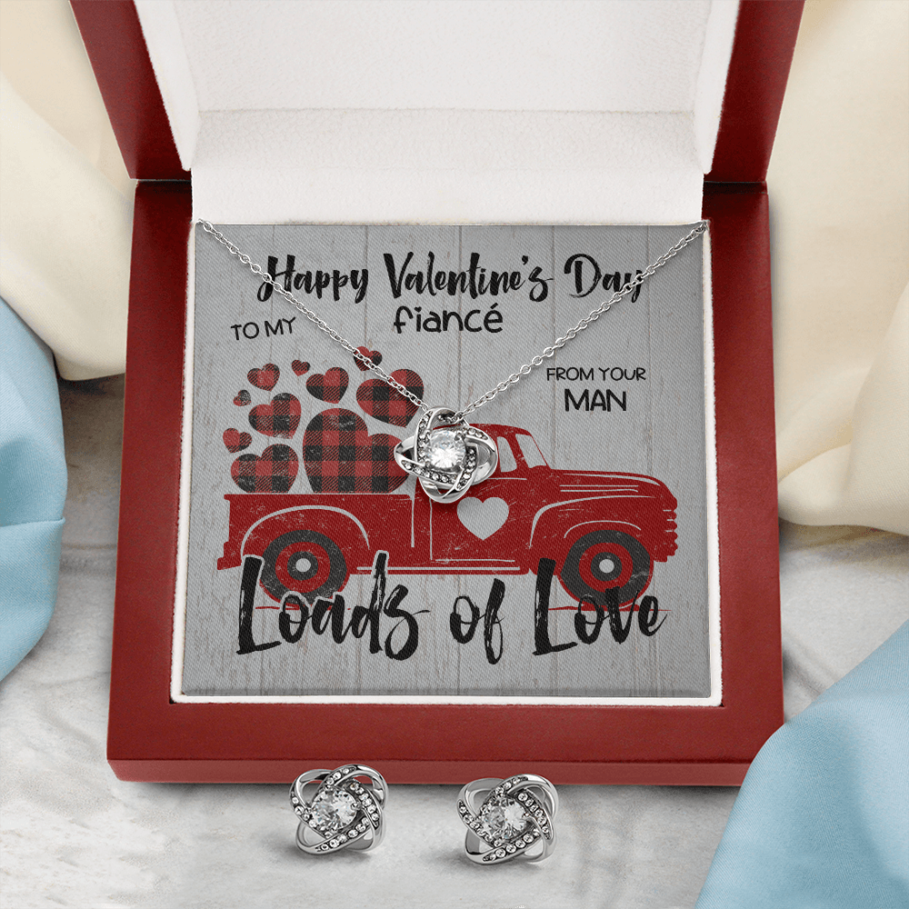 CardWelry Valentine's Day Gifts To Fiancé Truck-Of-Love, Gorgeous Earing and Necklace Set Jewelry