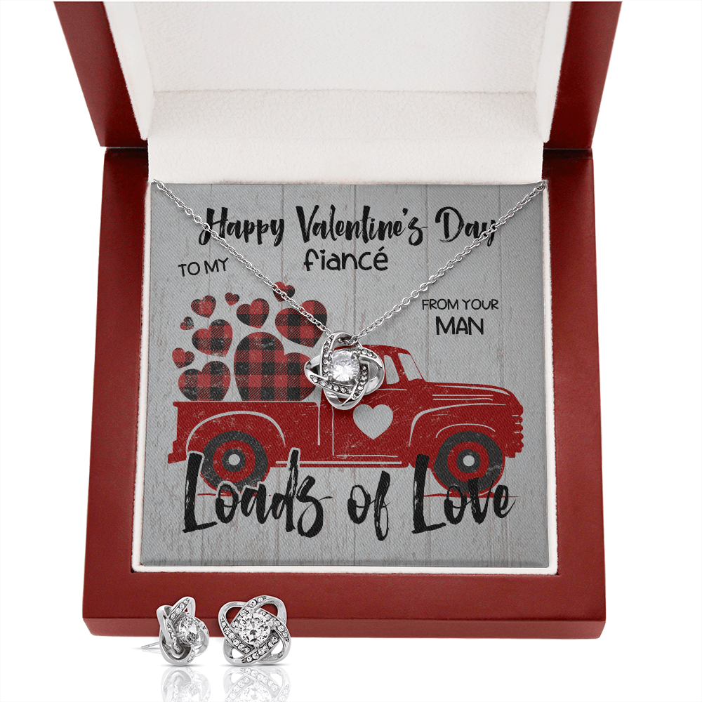 CardWelry Valentine's Day Gifts To Fiancé Truck-Of-Love, Gorgeous Earing and Necklace Set Jewelry