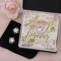 CardWelry Valentines Gifts To Girlfriend, Always & Forever Card and Gorgeous Earing and Necklace Set Jewelry Standard Box