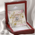 CardWelry Valentines Gifts To Girlfriend, Always & Forever Card and Gorgeous Earing and Necklace Set Jewelry