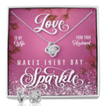 CardWelry Valentines Gifts To Wife, Love Make Everyday Sparkle, Gorgeous Earing and Necklace Gift Set for Wife Jewelry