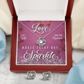 CardWelry Valentines Gifts To Wife, Love Make Everyday Sparkle, Gorgeous Earing and Necklace Gift Set for Wife Jewelry