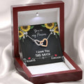 CardWelry You're my Person I Love You This Much Always Forever Necklace Gift for Her Jewelry Mahogany Style Luxury Box